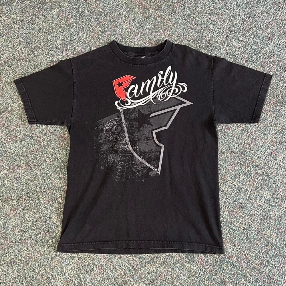 Y2k Vintage Famous Stars black graphic tee